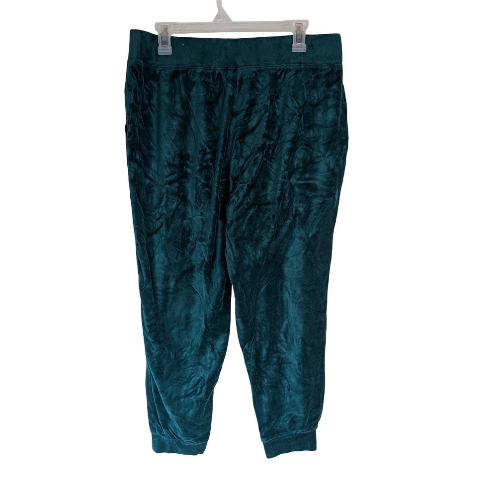 Denim & Co. Active Velour Ankle Joggers Women Medium Evergreen Green Pockets